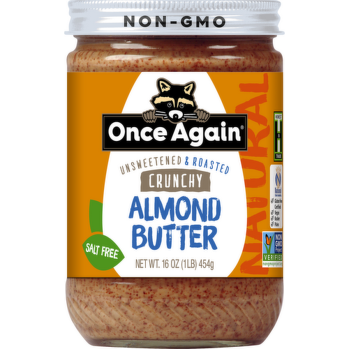 Once Again Crunchy Almond Butter No Sugar No Salt Added
