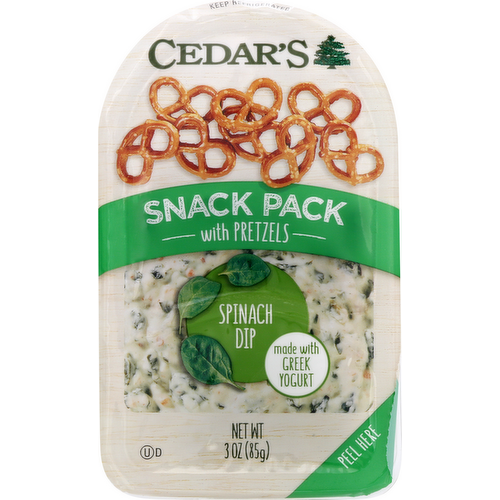 Cedar's Spinach Dip with Pretzels Snack Pack