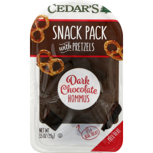 Cedar's Dark Chocolate Hommus with Pretzels Snack Pack