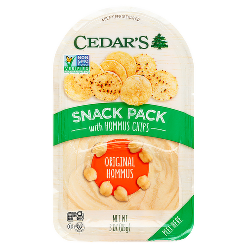 Cedar's Original Hommus with Hommus Chips Snack Pack