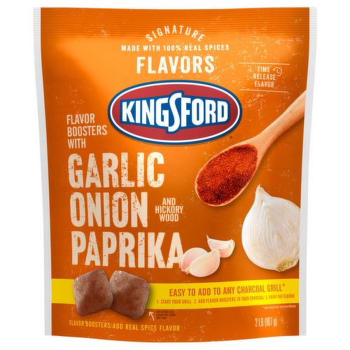 Kingsford Grilling Flavor Boosters with Garlic Onion Paprika and Hickory Wood