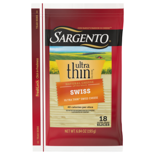 Sargento Ultra Thin Swiss Cheese Slices