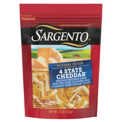 Sargento Off the Block Shredded 4 State Cheddar Cheese