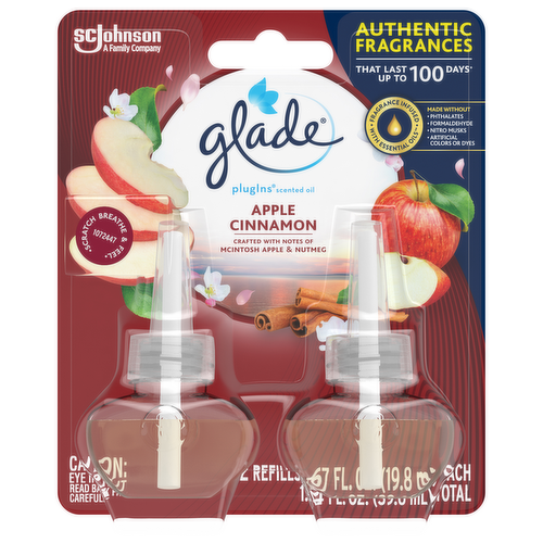 Glade PlugIns Apple Cinnamon Scented Oil Refills