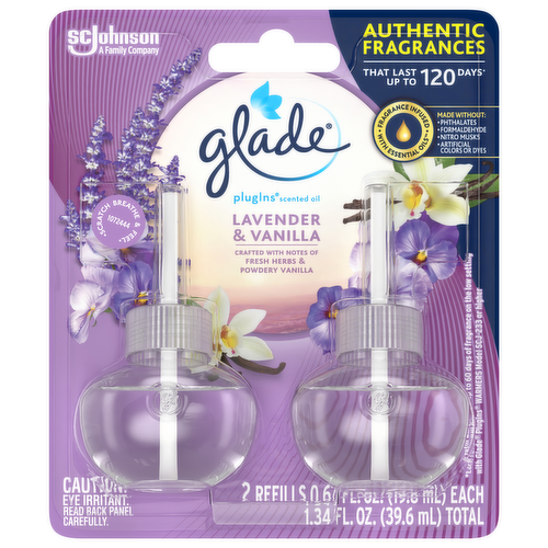 Glade PlugIns Lavender & Vanilla Scented Oil Refills