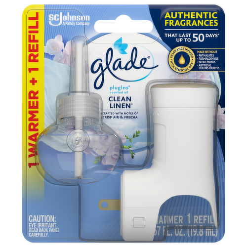 Glade PlugIns Scented Oil Clean Linen Starter Kit