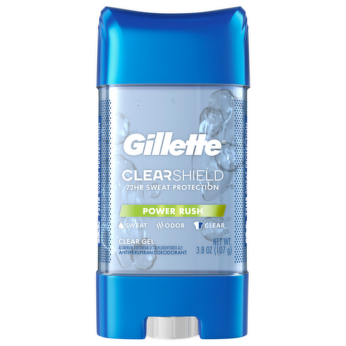 Gillette Men's Clear Gel Power Rush Antiperspirant