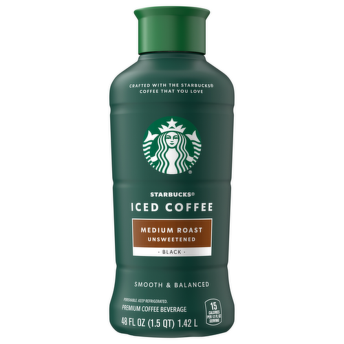 Starbucks Iced Coffee Unsweetened Medium Roast Premium Coffee Beverage