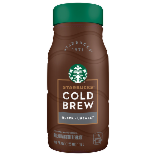 Starbucks Cold Brew Black Unsweetened Premium Coffee Beverage