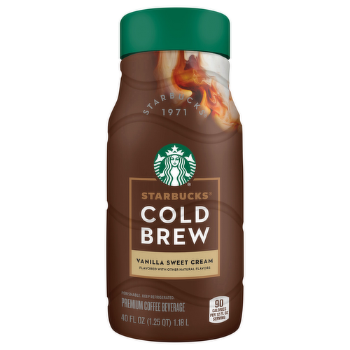 Starbucks Cold Brew Vanilla Sweet Cream Premium Coffee Beverage