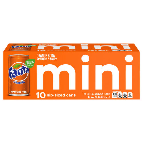 Fanta Orange Soda Mini Cans