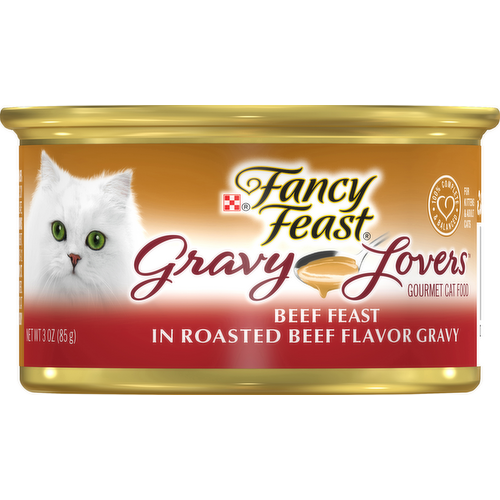 Fancy Feast Gravy Lovers Beef Feast in Roasted Beef Flavor Gravy Wet Cat Food