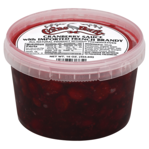 Crane Berry Cranberry Sauce with French Brandy & Pecans