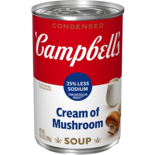 Campbell's Cream of Mushroom 25% Less Sodium