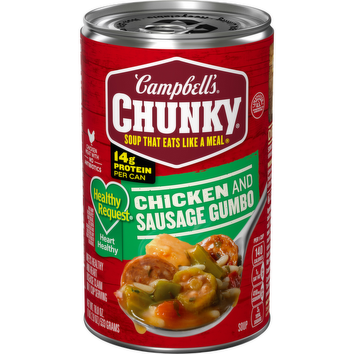 Campbell's Chunky Healthy Request Grilled Chicken & Sausage Gumbo Soup