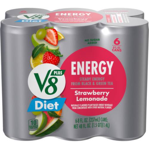 V8 Plus Energy Diet Strawberry Lemonade Juice Drink