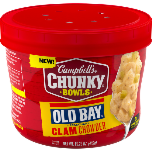 Campbell's Chunky Old Bay Seasoned Clam Chowder Microwavable Bowl