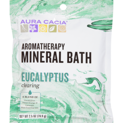 Aura Cacia Clearing Eucalyptus Aromatherapy Mineral Bath