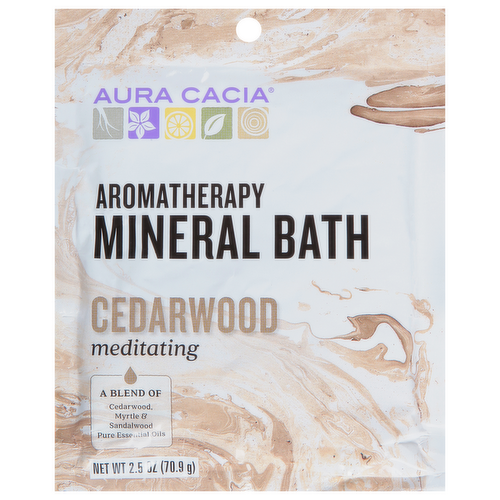 Aura Cacia Meditating Cedarwood Aromatherapy Mineral Bath