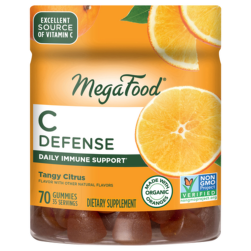 MegaFood C Defense Organic Tangy Citrus Gummies