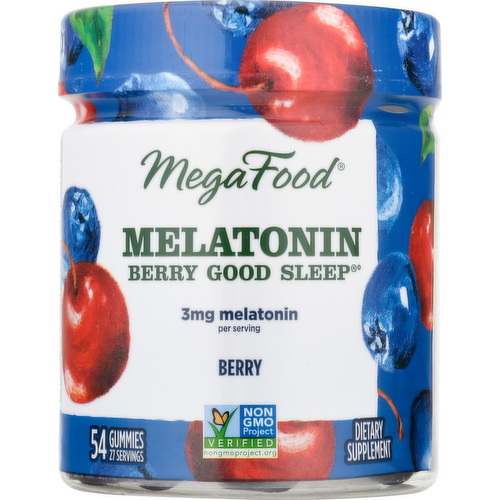 MegaFood 3mg Melatonin Berry Good Sleep Berry Gummies