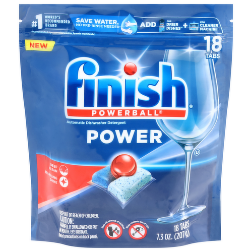 Finish Powerball Power Automatic Dishwasher Detergent Tabs