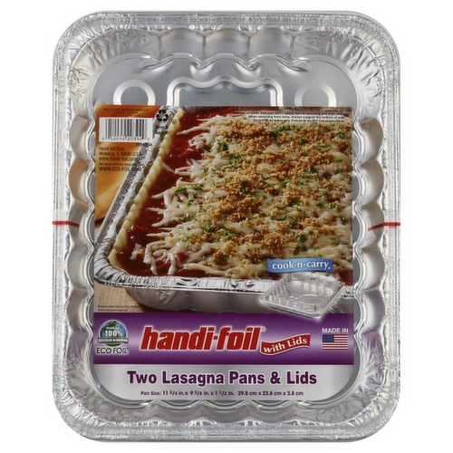 Handi-Foil Two Lasagna Pans & Lids