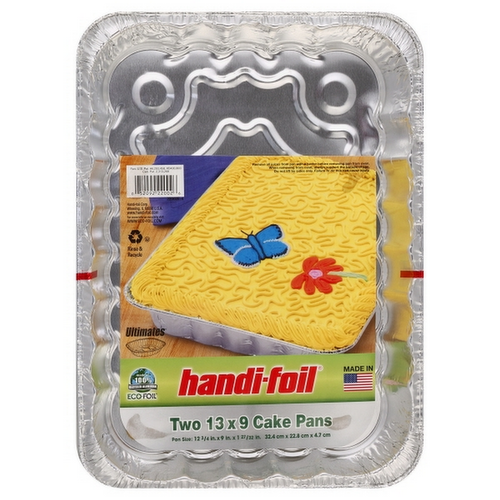 Handi-Foil Two Cake Pans 13 x 9 Inch