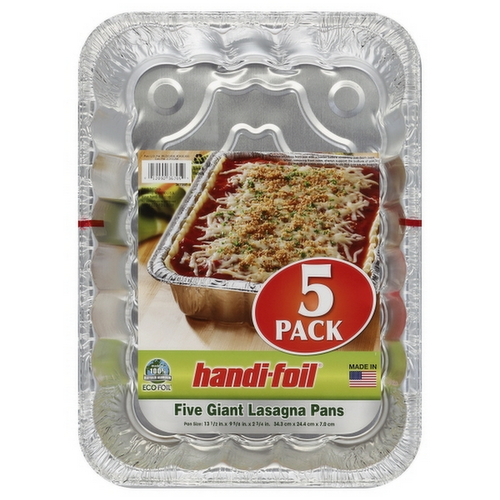 Handi-Foil Five Giant Lasagna Pans