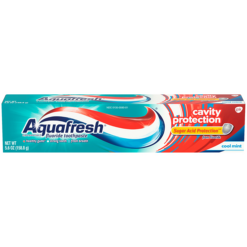 Aquafresh Cavity Protection Cool Mint Fluoride Toothpaste