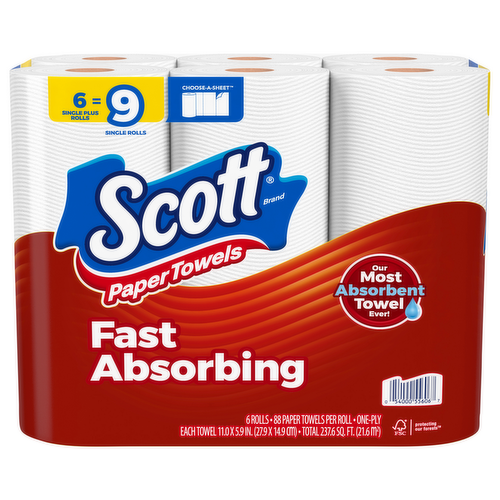 Scott Choose-A-Size Paper Towels Single Plus Rolls