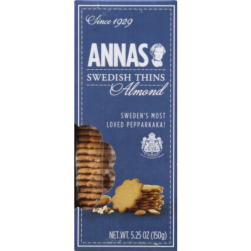 Annas Almond Swedish Thins Cookies