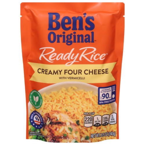 Ben's Original Ready Rice Creamy Four Cheese White Rice With Vermicelli Pasta