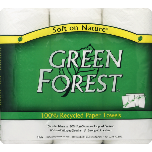 Green Forest Size Your Own Paper Towels