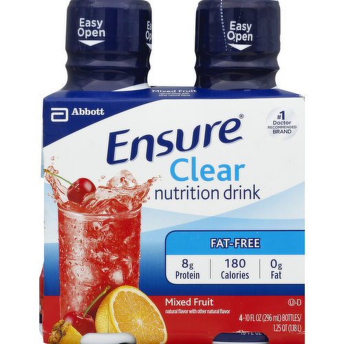 Ensure Clear Mixed Fruit Nutrition Drink Ready-to-Drink Bottles