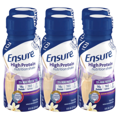 Ensure High Protein Vanilla Nutrition Shake Ready-to-Drink Bottles