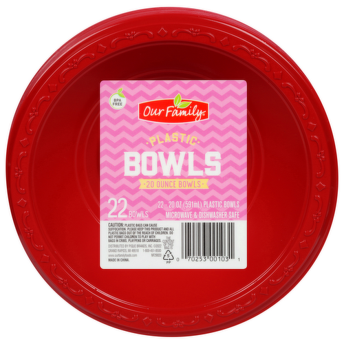 Our Family 20 oz. Plastic Bowls