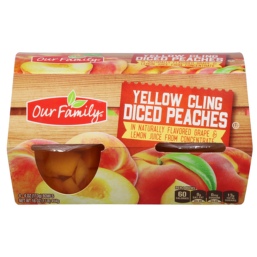 Our Family Yellow Cling Diced Peaches