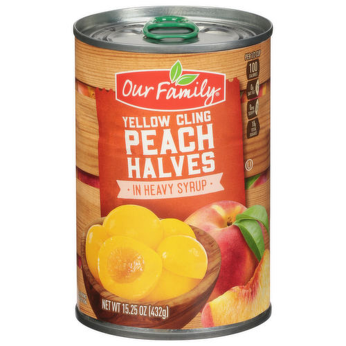 Our Family Peach Halves in Heavy Syrup