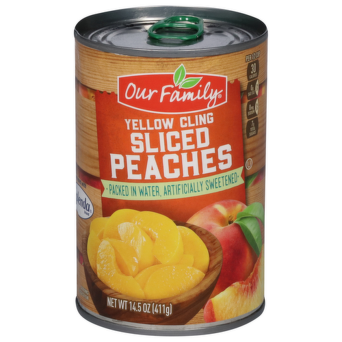 Our Family No Sugar Added Sliced Peaches