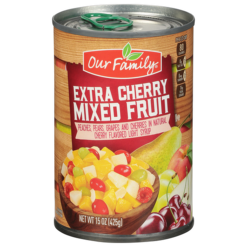 Our Family Triple Cherry Mixed Fruit in Light Syrup