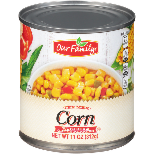 Our Family Tex Mex Corn with Red & Green Peppers