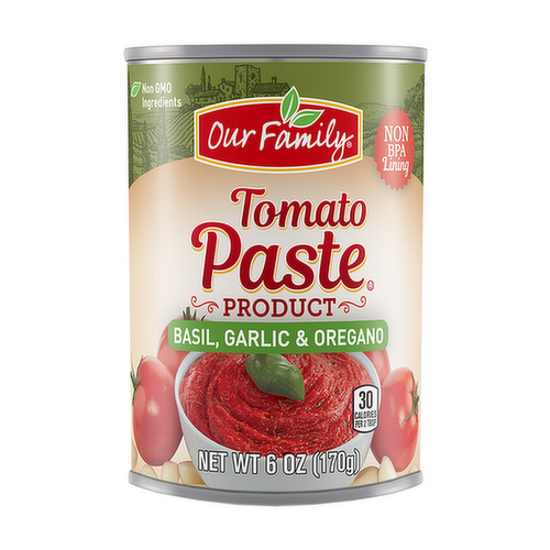 Our Family Tomato Paste with Basil, Garlic & Oregano