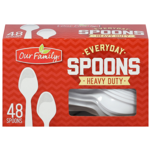 Our Family Heavy Duty Plastic Spoons