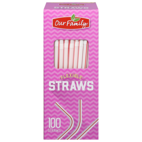 Our Family Flexible Plastic Straws