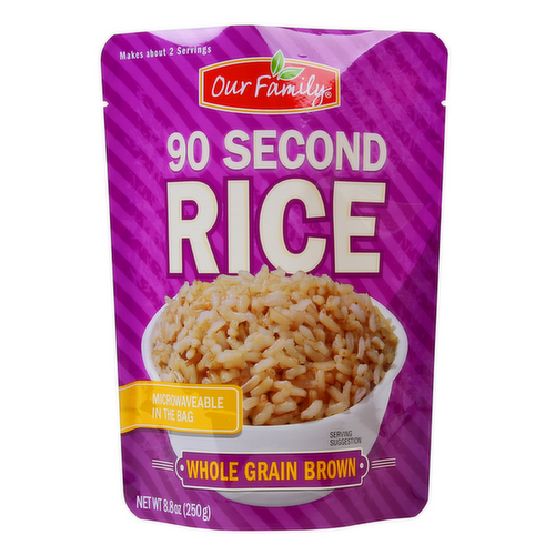 Our Family Whole Grain Brown Rice - 90 Second Rice
