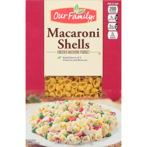 Our Family Macaroni Shells Pasta