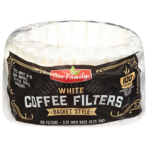 Our Family White Basket Style Coffee Filters