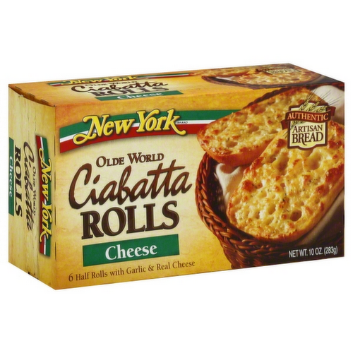 New York Bakery Olde World Cheese Ciabatta Rolls