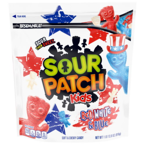 Sour Patch Kids Summer Red, White & Blue Soft & Chewy Candy